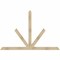 Ekena Millwork Saratoga Rough Sawn Timber Gable Bracket, Douglas Fir, 84"W x 56"H x 4"D x 4"F, 16/12 Pitch GBW084X56X0404SAR00RDF - alternate 1